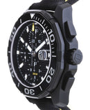  Shop Authentic Tag Heuer Aquaracer Chronograph PVD Black Dial Black Nylon Strap Watch for Men - CAY218A.FC6361 - Luxxuri