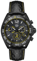  Shop Authentic Tag Heuer Formula 1 Chronograph Senna Black Dial Black Leather Strap Watch for Men - CAZ101AJ.FC6487 - Luxxuri