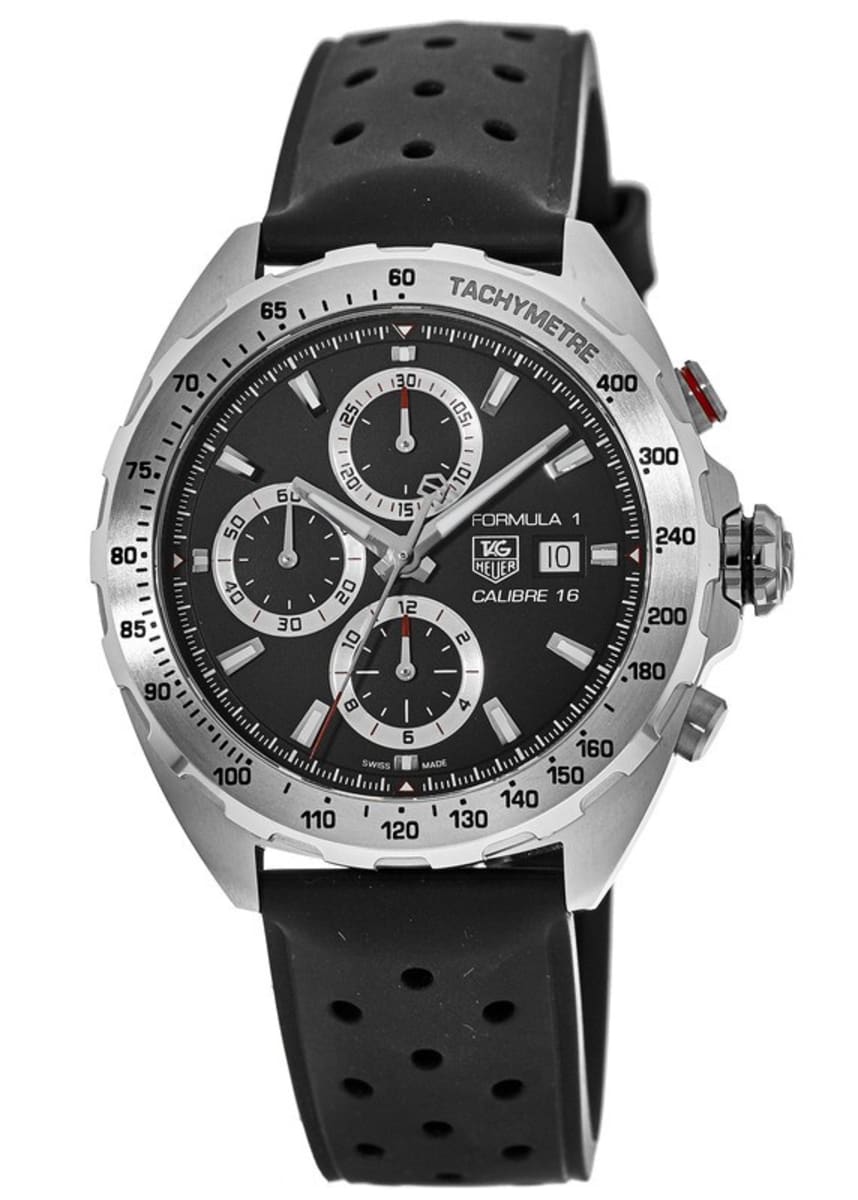  Shop Authentic Tag Heuer Formula 1 Calibre 16 Black Dial Black Leather Strap Watch for Men - CAZ2010.FT8024 - Luxxuri