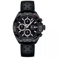  Shop Authentic Tag Heuer Formula 1 Automatic Chronograph Black Dial Black Leather Strap Watch for Men - CAZ2011.FT8024 - Luxxuri