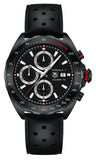  Shop Authentic Tag Heuer Formula 1 Automatic Chronograph Black Dial Black Leather Strap Watch for Men - CAZ2011.FT8024 - Luxxuri