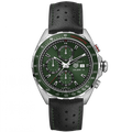  Shop Authentic Tag Heuer Formula 1 Calibre 16 Automatic Chronograph Green Dial Black Leather Strap Watch for Men - CAZ2016.FC6473 - Luxxuri