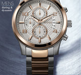  Shop Authentic Guess Exec Chronograph White Dial Two Tone Steel Strap Watch for Men - W0075G2 - Luxxuri