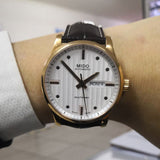  Shop Authentic Mido Multifort Automatic Silver Dial Brown Leather Strap Watch For Men - M005.430.36.031.80 - Luxxuri