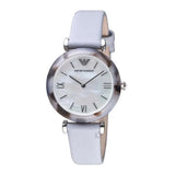  Shop Authentic Emporio Armani White Dial Light Blue Leather Strap Watch For Women - AR11002 - Luxxuri
