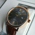 IWC Portofino Automatic Grey Dial Brown Leather Strap Watch for Men - IW356511