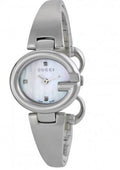  Shop Authentic Gucci Guccissima Diamonds Mother of Pearl Dial Silver Steel Strap Watch For Women - YA134504 - Luxxuri