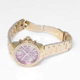  Shop Authentic Michael Kors Wren Purple Dial Gold Steel Strap Watch for Women - MK6290 - Luxxuri