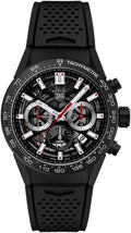  Shop Authentic Tag Heuer Carrera Chronograph Steel & Ceramic Black Dial Black Rubber Strap Watch for Men - CBG2090.FT6145 - Luxxuri