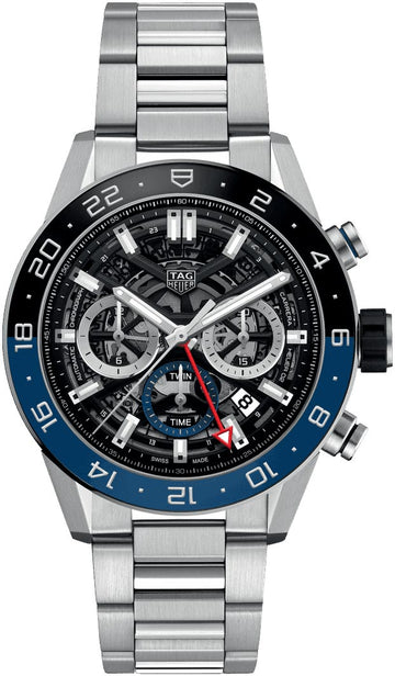  Shop Authentic Tag Heuer Carrera Chronograph Blue Dial Silver Steel Strap Watch for Men - CBG2A1Z.BA0658 - Luxxuri
