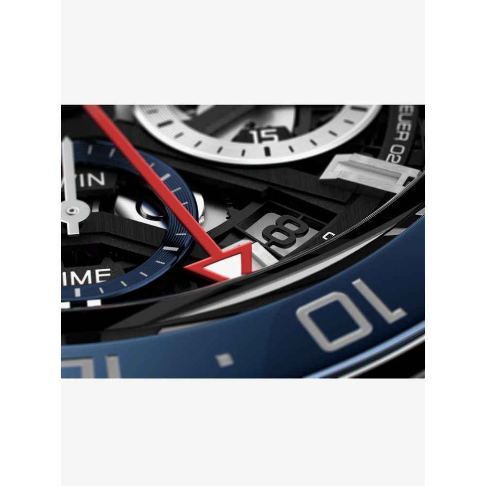  Shop Authentic Tag Heuer Carrera Automatic Chronograph Steel & Ceramic Black Dial Black Rubber Strap Watch for Men - CBG2A1Z.FT6157 - Luxxuri