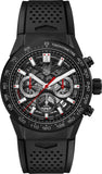  Shop Authentic Tag Heuer Carrera Automatic Chronograph Black Dial Black Rubber Strap Watch for Men - CBG2A90.FT6173 - Luxxuri
