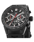  Shop Authentic Tag Heuer Carrera Chronograph Steel & Ceramic Black Dial Black Rubber Strap Watch for Men - CBG2090.FT6145 - Luxxuri