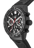  Shop Authentic Tag Heuer Carrera Chronograph Steel & Ceramic Black Dial Black Rubber Strap Watch for Men - CBG2090.FT6145 - Luxxuri