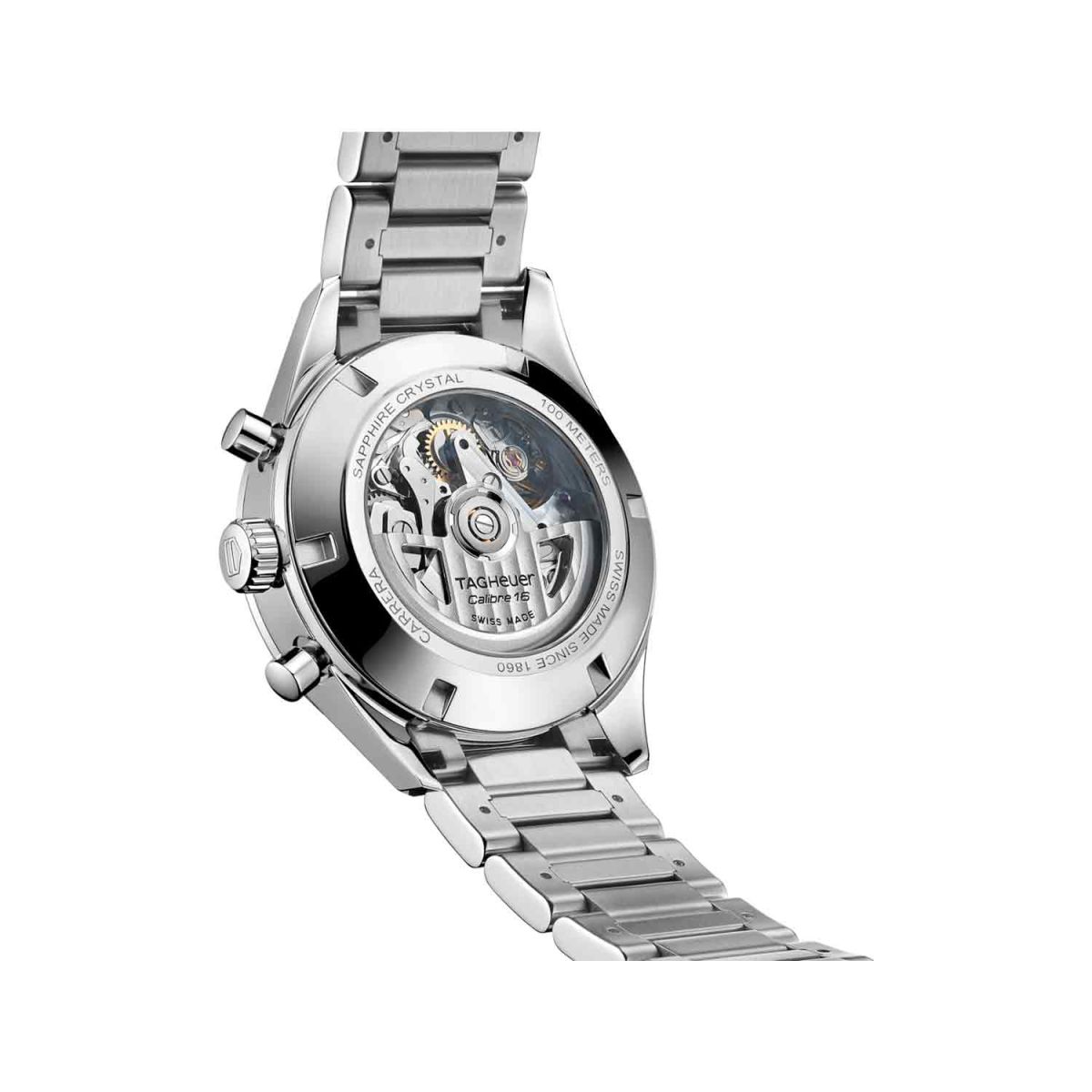  Shop Authentic Tag Heuer Carrera Chronograph 41mm Blue Dial Silver Steel Strap Watch for Men - CBK2112.BA0715 - Luxxuri