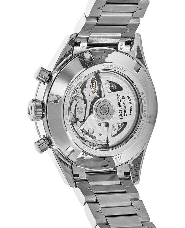  Shop Authentic Tag Heuer Carrera Automatic Chronograph Blue Dial Silver Steel Strap Watch for Men - CBK2115.BA0715 - Luxxuri