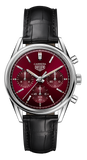  Shop Authentic Tag Heuer Carrera Automatic Chronograph Red Dial Black Leather Strap Watch for Men - CBK221G.FC6479 - Luxxuri