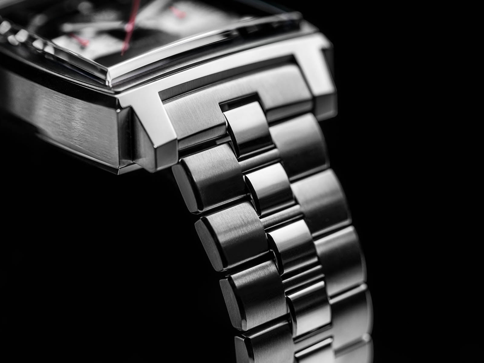  Shop Authentic Tag Heuer Monaco Automatic Chronograph Black Dial Silver Steel Strap Watch for Men - CBL2113.BA0644 - Luxxuri