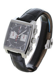  Shop Authentic Tag Heuer Monaco Automatic Chronograph Black Dial Black Leather Strap Watch for Men - CBL2113.FC6177 - Luxxuri