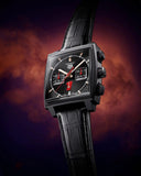 Shop Authentic Tag Heuer Monaco Automatic Chronograph Black Dial Black Leather Strap Watch for Men - CBL2180.FC6497 - Luxxuri