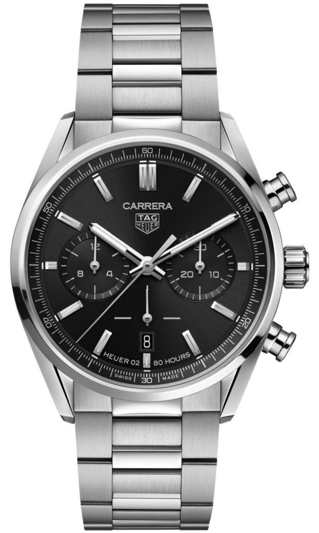  Shop Authentic Tag Heuer Carrera Chronograph Black Dial Silver Steel Strap Watch for Men - CBN2010.BA0642 - Luxxuri