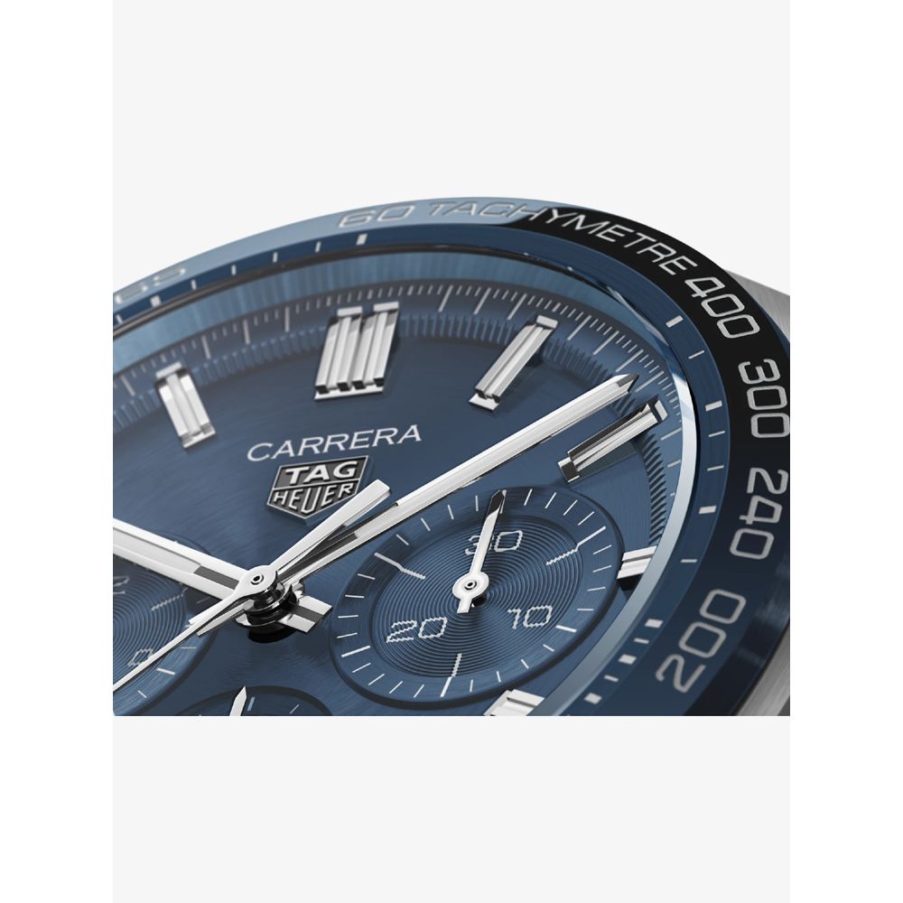  Shop Authentic Tag Heuer Carrera Chronograph Blue Dial Silver Steel Strap Watch for Men - CBN2A1A.BA0643 - Luxxuri