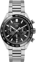  Shop Authentic Tag Heuer Carrera Automatic Chronograph Black Dial Silver Steel Strap Watch for Men - CBN2A1B.BA0643 - Luxxuri