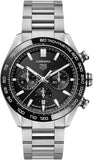  Shop Authentic Tag Heuer Carrera Automatic Chronograph Black Dial Silver Steel Strap Watch for Men - CBN2A1B.BA0643 - Luxxuri