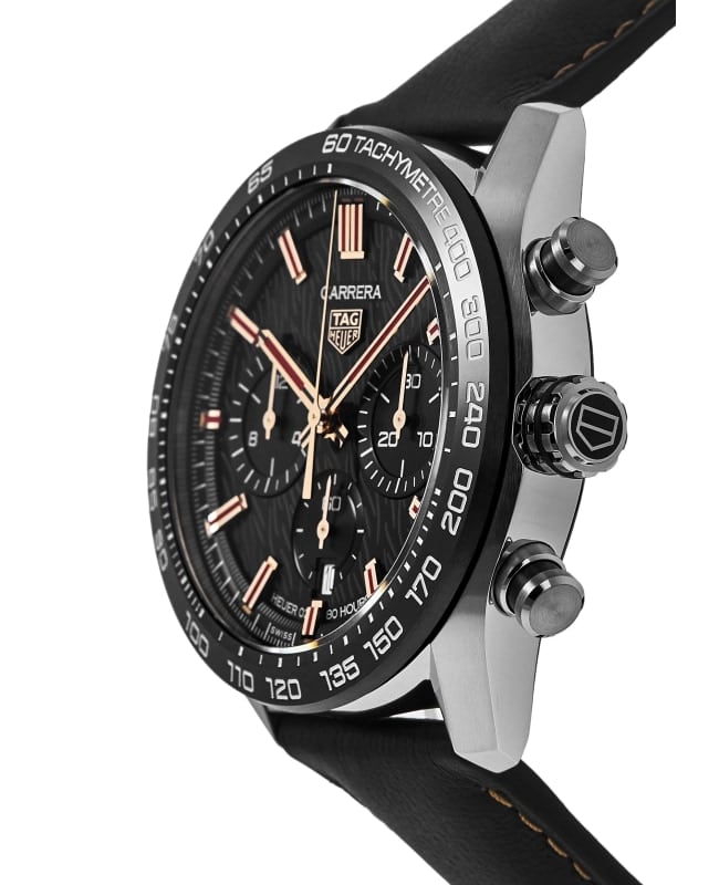  Shop Authentic Tag Heuer Carrera Year of The Rabbit Automatic Chronograph Black Dial Black Leather Strap Watch for Men - CBN2A1L.FC6521 - Luxxuri
