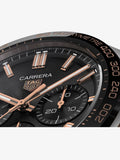  Shop Authentic Tag Heuer Carrera Chronograph Black Dial Black Leather Strap Watch for Men - CBN2A5A.FC6481 - Luxxuri
