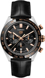  Shop Authentic Tag Heuer Carrera Chronograph Black Dial Black Leather Strap Watch for Men - CBN2A5A.FC6481 - Luxxuri