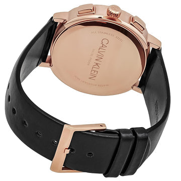  Shop Authentic Calvin Klein Posh Grey Dial Black Leather Strap Watch for Men - K8Q376C3 - Luxxuri