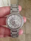  Shop Authentic Michael Kors Parker Mother of Pearl Dial Diamonds Silver Steel Strap Watch for Women - MK5572 - Luxxuri