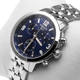  Shop Authentic Tissot PRC 200 Chronograph Blue Dial Silver Steel Strap Watch For Men - T055.417.11.047.00 - Luxxuri