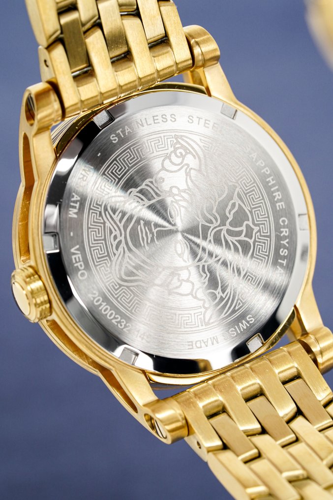  Shop Authentic Versace Code Quartz Silver Dial Gold Steel Strap Watch For Men - VEPO00420 - Luxxuri
