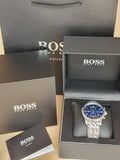  Shop Authentic Hugo Boss Jet Blue Dial Silver Steel Strap Watch for Men - 1513384 - Luxxuri