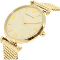  Shop Authentic Emporio Armani Retro Gold Dial Gold Mesh Bracelet Watch For Women - AR1957 - Luxxuri