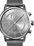  Shop Authentic Hugo Boss Architectural Grey Dial Grey Leather Strap Watch for Men - 1513570 - Luxxuri