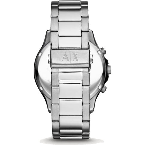  Shop Authentic Armani Exchange Hampton Chronograph Black Dial Silver Steel Strap Watch For Men - AX2163 - Luxxuri