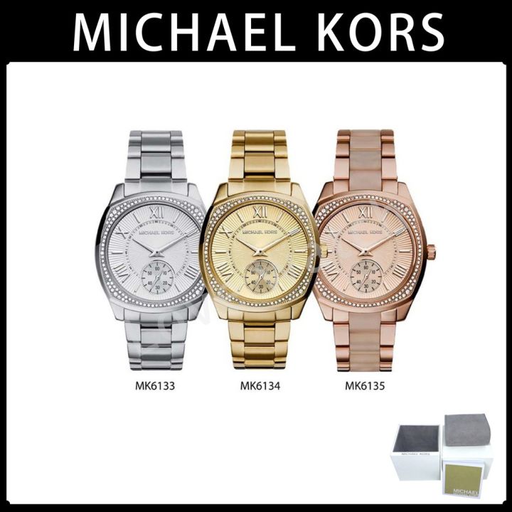  Shop Authentic Michael Kors Byrn Quartz Gold Dial Gold Steel Strap Watch For Women - MK6134 - Luxxuri