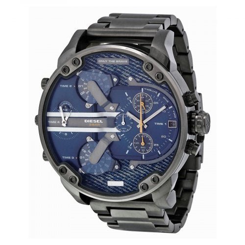  Shop Authentic Diesel Big Daddy 2.0 Blue Dial Grey Stainless Strap Watch For Men - DZ7331 - Luxxuri