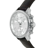  Shop Authentic Tissot PRC 200 Chronograph Silver Dial Brown Leather Strap Watch For Men - T055.417.16.037.00 - Luxxuri