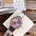  Shop Authentic Michael Kors Parker Chronograph Pink Dial Silver Steel Strap Watch For Women - MK6105 - Luxxuri