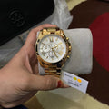  Shop Authentic Michael Kors Bradshaw Chronograph White Dial Gold Steel Strap Watch For Women - MK6266 - Luxxuri