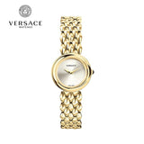  Shop Authentic Versace V Flare Diamonds Silver Dial Gold Steel Strap Watch for Women - VEBN00918 - Luxxuri