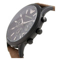  Shop Authentic Emporio Armani Chronograph Black Dial Brown Leather Strap Watch For Men - AR11078 - Luxxuri
