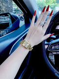  Shop Authentic Guess Vanity Gold Dial Gold Steel Strap Watch for Women - W1029L2 - Luxxuri