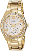  Shop Authentic Guess Luna Diamonds White Dial Gold Steel Strap Watch for Women - W0729L2 - Luxxuri