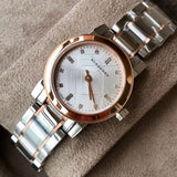  Shop Authentic Burberry The City Silver Dial Two Tone Steel Strap Watch for Women - BU9214 - Luxxuri