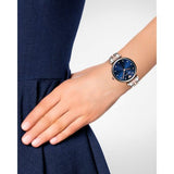  Shop Authentic Emporio Armani Gianni T Bar Crystal Blue Dial Two Tone Steel Strap Watch For Women - AR11092 - Luxxuri